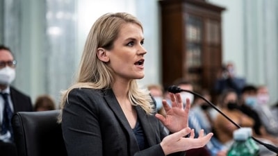 Former Facebook employee and whistle-blower Frances Haugen. (Reuters photo) Former Facebook employee and whistle-blower Frances Haugen. (Reuters photo)
