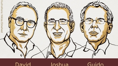 The 2021 Sveriges Riksbank Prize in Economic Sciences in Memory of Alfred Nobel has been awarded with one half to David Card and the other half jointly to Joshua Angrist and Guido Imbens. (Twitter/Nobel Prize)