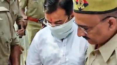 Ashish Mishra was arrested by UP police on Saturday in connection with the violence in Lakhimpur Kheri on October 3 (PTI) Ashish Mishra was arrested by UP police on Saturday in connection with the violence in Lakhimpur Kheri on October 3 (PTI)