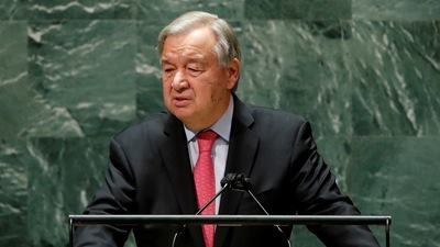 Guterres also spoke at length about the challenges faced by Afghanistan's economy. (Reuters photo)