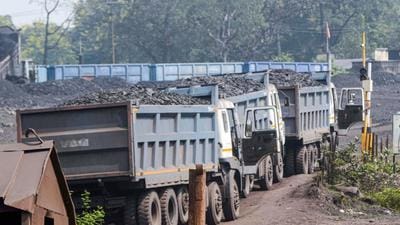 Coal transportation under progress at the coal mines of Central Coal Limited (CIL) at Bharkunda area in Ramgarh district on Monday. Few Indian states have raised concerns over depleted coal inventories in power plants. (PTI) Coal transportation under progress at the coal mines of Central Coal Limited (CIL) at Bharkunda area in Ramgarh district on Monday. Few Indian states have raised concerns over depleted coal inventories in power plants. (PTI)