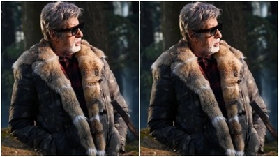 We saved the best for the last. Big B adorned a furry jacket, “just in case it got too cold for comfort.” In a salt and pepper look, he added tinted shades and posed underneath the sun in his khaki jacket, lined with fur at the collars. BRB, drooling. (Instagram/@amitabhbachchan) We saved the best for the last. Big B adorned a furry jacket, “just in case it got too cold for comfort.” In a salt and pepper look, he added tinted shades and posed underneath the sun in his khaki jacket, lined with fur at the collars. BRB, drooling. (Instagram/@amitabhbachchan)