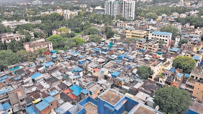 An aerial view of Sahakar nagar Parvati in Pune. (Rahul Raut/HT PHOTO) An aerial view of Sahakar nagar Parvati in Pune. (Rahul Raut/HT PHOTO)