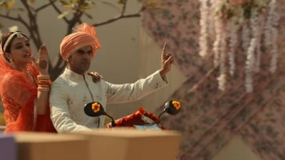 Rajkummar Rao and Kriti Sanon in a still from Hum Do Humare Do trailer. Rajkummar Rao and Kriti Sanon in a still from Hum Do Humare Do trailer. 