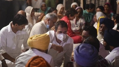 Congress leader Rahul Gandhi meets family of the victims of Lakhimpur Kheri violence case. (HT Photo by Deepak) Congress leader Rahul Gandhi meets family of the victims of Lakhimpur Kheri violence case. (HT Photo by Deepak)