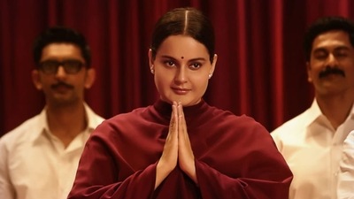Kangana Ranaut in and as Thalaivii. Kangana Ranaut in and as Thalaivii. 