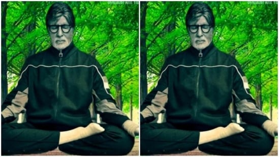 We trust Big B with every fashionable attires, even when it comes to athleisures. Big B takes his fitness routine extremely seriously and never misses out on a day to hit the gym or take up yoga. He refers to yoga as “the best friend of your body,” and wears handpicked athleisure for the same. He dressed up in a black and white pair of track suits and looked sharp, while performing a yoga position.(Instagram/@amitabhbachchan)