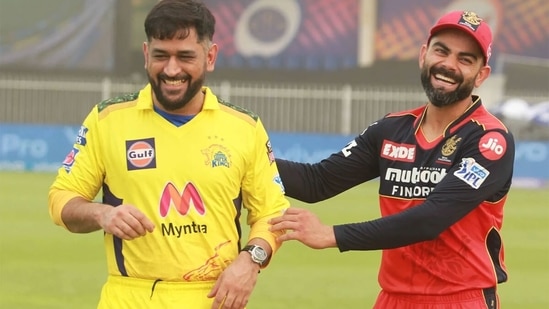 Virat Kohli and MS Dhoni during the RCB vs CSK match earlier this season. (IPL/Twitter) Virat Kohli and MS Dhoni during the RCB vs CSK match earlier this season. (IPL/Twitter)
