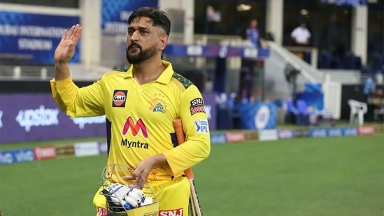 MS Dhoni tonked three fours and a six in the final over to win the match for CSK. (IPLT20) MS Dhoni tonked three fours and a six in the final over to win the match for CSK. (IPLT20)