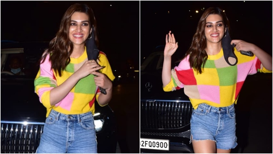 Kriti Sanon for an outing in Mumbai.&nbsp;(HT Photo/Varinder Chawla)