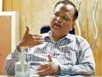 File photo of Delhi minister Satyendar Jain.(ANI) File photo of Delhi minister Satyendar Jain.(ANI)