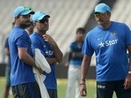 File image of Virat Kohli, MS Dhoni and Ravi Shastri.(File) File image of Virat Kohli, MS Dhoni and Ravi Shastri.(File)