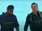 Ajay Devgn and Bear Grylls on Into The Wild with Bear Grylls. Ajay Devgn and Bear Grylls on Into The Wild with Bear Grylls.