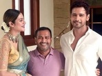 Nusrat Jahan and Yash Dasgupta are celebrating Durga Puja together.