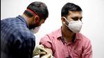 A medic administers Covaxin to a health worker. (REUTERS File) A medic administers Covaxin to a health worker. (REUTERS File)