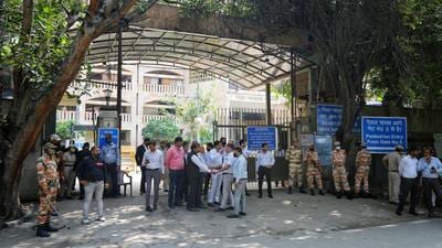 Lawyers and security personnel seen outside the Rohini Court complex, in New Delhi. (Representational image/HT Archive) Lawyers and security personnel seen outside the Rohini Court complex, in New Delhi. (Representational image/HT Archive)