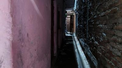 The lane in Aaram Park where Ashraf lived before settling in Laxmi Nagar. (HT Photo) The lane in Aaram Park where Ashraf lived before settling in Laxmi Nagar. (HT Photo)