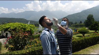 Of the total cases, 67 cases of Covid were reported in Kashmir valley while the Jammu division saw 13 infections. (HT file photo) Of the total cases, 67 cases of Covid were reported in Kashmir valley while the Jammu division saw 13 infections. (HT file photo)
