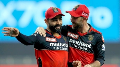 Virat Kohli captain of Royal Challengers Bangalore and Glenn Maxwell of Royal Challengers Bangalore celebrate. (ANI) Virat Kohli captain of Royal Challengers Bangalore and Glenn Maxwell of Royal Challengers Bangalore celebrate. (ANI)