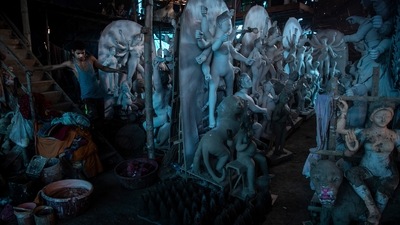 She sells Durga idols only in nearby villages like Tipudana, Ramgarh, etc (AP)