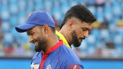 MS Dhoni, captain of Chennai Super Kings and Rishabh Pant, captain of Delhi Capitals. (PTI) MS Dhoni, captain of Chennai Super Kings and Rishabh Pant, captain of Delhi Capitals. (PTI)
