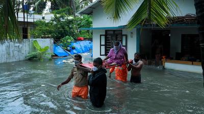 The India Metrological Department (IMD) has issued orange alert in six districts and yellow alert in four districts of Kerala till Thursday. (AFP) The India Metrological Department (IMD) has issued orange alert in six districts and yellow alert in four districts of Kerala till Thursday. (AFP)