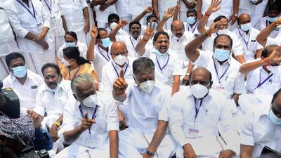 Tamil Nadu opposition AIADMK appears to have suffered a setback as the counting of votes polled in the two-phase elections began on Tuesday morning. (PTI) Tamil Nadu opposition AIADMK appears to have suffered a setback as the counting of votes polled in the two-phase elections began on Tuesday morning. (PTI)