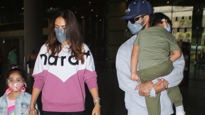 Zain wore an olive green T-shirt and matching pants, while his older sister Misha was dressed in a pink top, pink pants and a blue denim jacket. (Varinder Chawla)