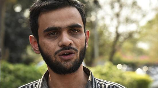 Umar Khalid’s lawyer said police have written “fanciful stories” in the northeast Delhi riots chargesheet. (Vipin Kumar/HT Archive)