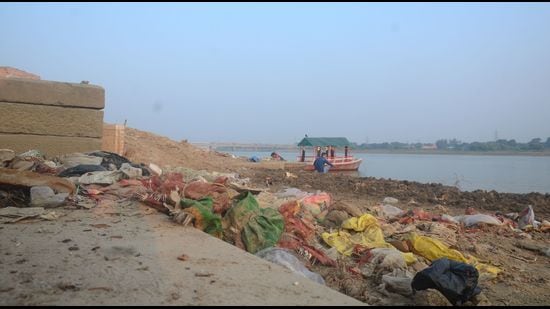 Juna Akhada would also undertake massive tree plantation drives along the banks of Yamuna as part of this mission. (HT) Juna Akhada would also undertake massive tree plantation drives along the banks of Yamuna as part of this mission. (HT)