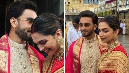 Inside Deepika Padukone, Ranveer Singh’s first wedding anniversary celebrations at Tirupati with family.(Instagram)