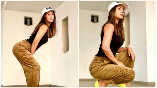 Hina Khan is driving our midweek blues far far away. The actor is an absolute fashionista and her Instagram profile is replete with her pictures in fashionable attires. On Tuesday, Hina Khan made our day better with a fresh set of pictures and we are taking notes on how to ace the casual look with so much sass.(Instagram/@realhinakhan)