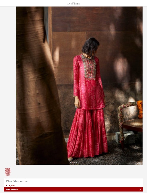 Aditi Rao Hydari's pink sharara set from Label Anushree(labelanushree.com)