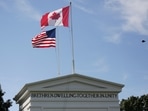 US to lift Canada, Mexico land border curbs in November for vaccinated tourists. (Photo by Jason Redmond / AFP) US to lift Canada, Mexico land border curbs in November for vaccinated tourists. (Photo by Jason Redmond / AFP)