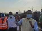 Union coal minister Pralhad Joshi at the Dipka coal mine in Korba, Chattisgarh. “Inspected coal stock at the siding yard and interacted with Siding In-charge and other officials,” Joshi tweeted.(Twitter/@JoshiPralhad) Union coal minister Pralhad Joshi at the Dipka coal mine in Korba, Chattisgarh. “Inspected coal stock at the siding yard and interacted with Siding In-charge and other officials,” Joshi tweeted.(Twitter/@JoshiPralhad)