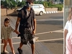 Shahid Kapoor with his daughter Misha and son Zain. Shahid Kapoor with his daughter Misha and son Zain.