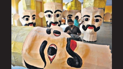 The organisers of the Sector-20 Ramlila met Chandigarh home secretary Nitin Yadav on Wednesday and requested him to give some relaxations in the orders for cracker ban. (HT FILE PHOTO) The organisers of the Sector-20 Ramlila met Chandigarh home secretary Nitin Yadav on Wednesday and requested him to give some relaxations in the orders for cracker ban. (HT FILE PHOTO)