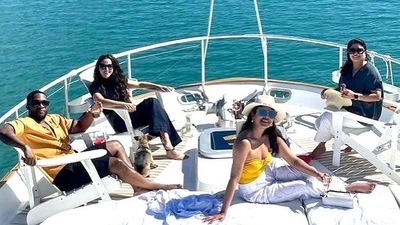 Priyanka Chopra enjoying the sun with her friends in Spain. (Instagram) Priyanka Chopra enjoying the sun with her friends in Spain. (Instagram)