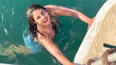 Priyanka Chopra went for a swim while enjoying her day out in Valencia, Spain. (Instagram) Priyanka Chopra went for a swim while enjoying her day out in Valencia, Spain. (Instagram)