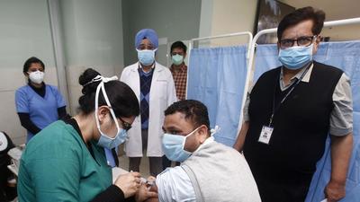 Authorities in Kinnaur in Himachal Pradesh completed on Wednesday their target to vaccinate 100% of its adult population with Covid vaccine. (Image for representational purpose) Authorities in Kinnaur in Himachal Pradesh completed on Wednesday their target to vaccinate 100% of its adult population with Covid vaccine. (Image for representational purpose)