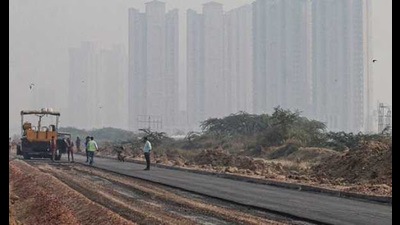 Construction work of Bundelkhand Expressway underway. (Photo for representation only) Construction work of Bundelkhand Expressway underway. (Photo for representation only)