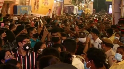 However the organizers said that the laser show was suspended citing Covid-19 and security hazards due to the large crowds, which according to them did not move forward. (ANI) However the organizers said that the laser show was suspended citing Covid-19 and security hazards due to the large crowds, which according to them did not move forward. (ANI)
