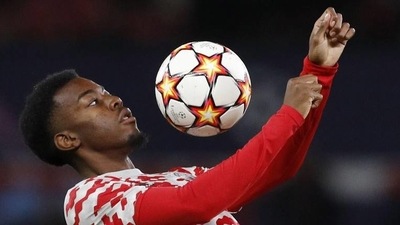 Manchester United winger Anthony Elanga&nbsp; (Reuters)