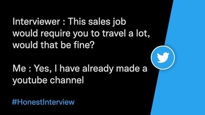 A post shared by a Twitter user under Honest Interview trend. (Twitter/@iamBawaal) A post shared by a Twitter user under Honest Interview trend. (Twitter/@iamBawaal)