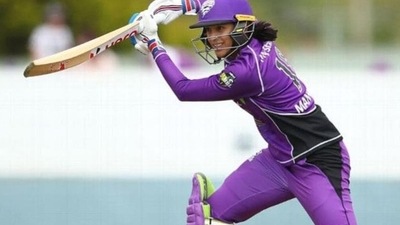 File image of India’s Smirti Mandhana representing Hobart Hurricanes in WBBL (Getty Images)