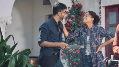 Abhishek Banerjee and Taapsee Pannu in Rashmi Rocket. Abhishek Banerjee and Taapsee Pannu in Rashmi Rocket.