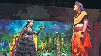 Delhi, in the pre-pandemic years, usually hosted about 100 Ramlilas of varying scales of grandeur, with the most prominent one being the Luv-Kush Ramlila on the grounds outside the iconic Red Fort. (ANI) Delhi, in the pre-pandemic years, usually hosted about 100 Ramlilas of varying scales of grandeur, with the most prominent one being the Luv-Kush Ramlila on the grounds outside the iconic Red Fort. (ANI)