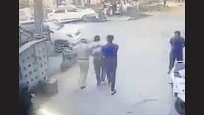 The police personnel were captured in the CCTVs installed in the street while arresting and taking away his brother and later implicated him and his mother in the drug peddling case. (Representative Image/HT File) The police personnel were captured in the CCTVs installed in the street while arresting and taking away his brother and later implicated him and his mother in the drug peddling case. (Representative Image/HT File)
