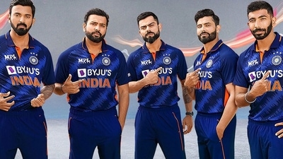 The jersey Indian cricket team will be sporting at the T20 World Cup. (BCCI) The jersey Indian cricket team will be sporting at the T20 World Cup. (BCCI)