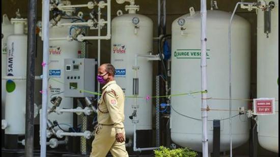 During the second Covid wave, the demand for oxygen had suddenly peaked with the increase in patient load, and Chandigarh administration had to request the Centre to raise its oxygen quota from 20MT to 35MT. (PTI) During the second Covid wave, the demand for oxygen had suddenly peaked with the increase in patient load, and Chandigarh administration had to request the Centre to raise its oxygen quota from 20MT to 35MT. (PTI)